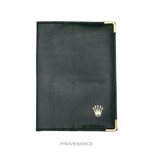 🔴 Rolex Crown Passport Wallet - Forest Green Leather